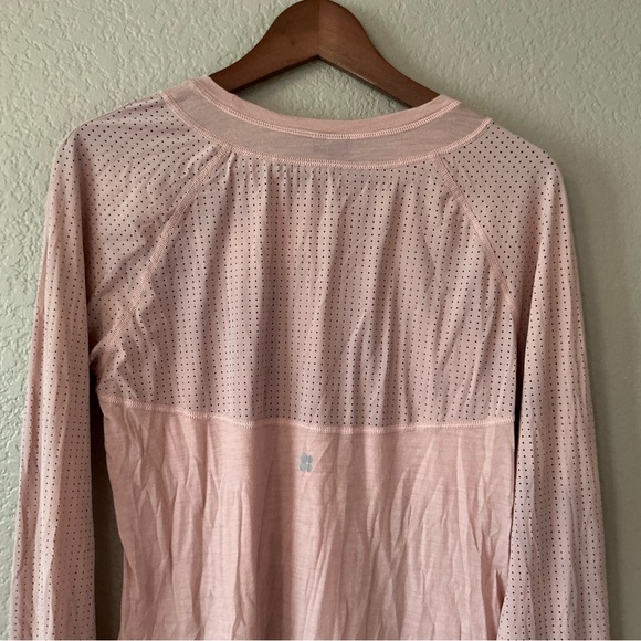 Sweaty Betty Breeze Merino Long Sleeve Athletic Running Top Pink Medium - Picture 6 of 8